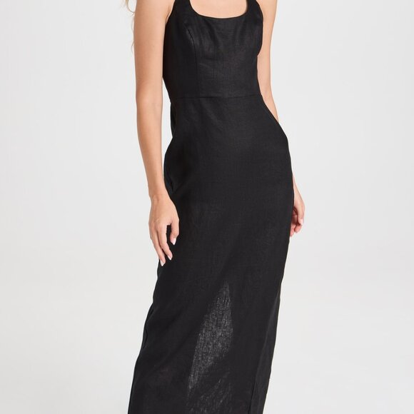 Ref Yana Linen Dress - Halter w/ Structured Bodice - Picture 2 of 11